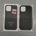 Apple - iPhone 12 / iPhone 12 Pro, Leather Case with MagSafe - Black