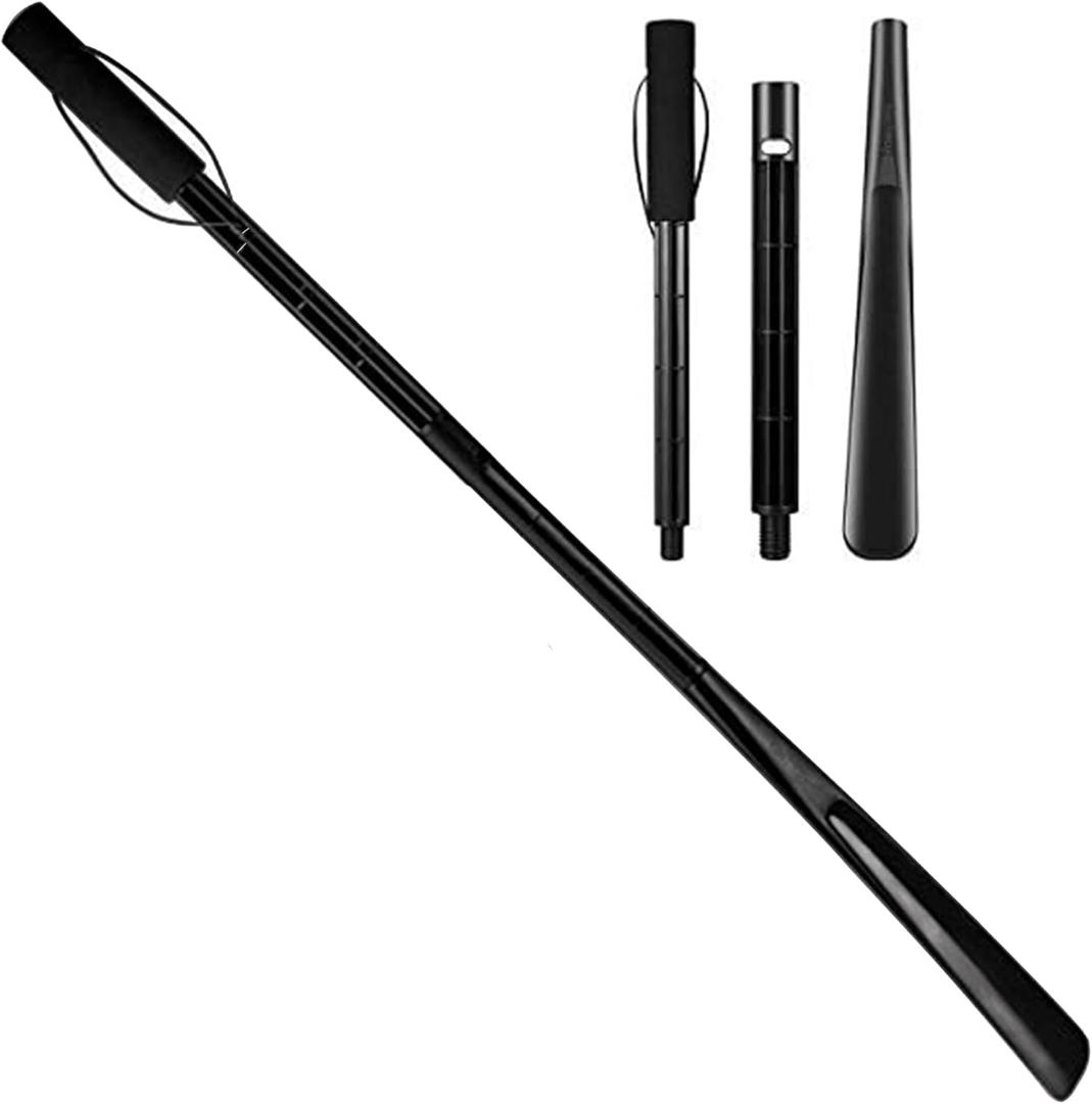 Shoe Horn Long Handle for Seniors, 30" Long Shoe Horn Plastic Adjustable and Detachable for Disabled, Knee&Hip Replacements and Back Problems People