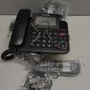 Panasonic Corded Phone/Cordless Phone with Answering Machine, Advanced Call Block and 2-Way Recording, 2 Handsets Expandable up to 6 Cordless Handsets - KX-TGF852B (Black)