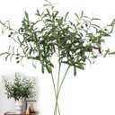 Leftover 3PCS 38 Inch Faux Olive Branches for Vase,Artificial Olive Tree Branches,Eucalyptus Stems,Fake Plant,Faux Greenery Stems for Centerpieces,Home Decor&Wedding Decor
