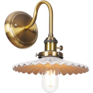 Wall Lamps, Nordic Sconce Lighting with On/Off Switch, Ceramics Shade Reading Wall Light Fixture for Living Room Bedroom Bedside,Gold