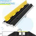 RELIANCER 3 Packs 2-Channel Rubber Cable Protector Cover Ramp & Speed Bump
33000 Lbs Capacity,Industrial-grade Rubber,Flip-Open Lid,Modular Interlocking Design,Protect Cable & Control Traffic Speed