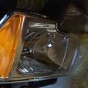 2009 2010 2011 2012 2013 2014 Ford F150 Pickup Headlight Assembly for 09-14 Ford F150 Clear Lens Chrome Housing with Amber Reflector Headlamp Replacement Left and Right PairW/O Bulbs