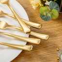 Liacere 200pcs Gold Plastic Forks - Heavyweight - 7.4 Inch Heavy Duty Forks - Gold Plastic Silverware Perfect For Parties & Weddings & Restaurants & New Year And Daily Using&Christmas&New Year