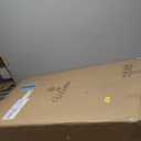 42" Height Round Bar Table with Solid Wood Top and Sturdy Metal Base, Rustic Industrial Pub Table for Kitchen, Dining Room, Home, and Bistro