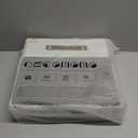 DECOMOMO Storage Basket with Lid, Storage Cubes with Handles, Fabric Box with Lid (Beige and White, 11” / 3 Pack)