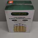 FOCUSLINE 24 Pack 9 Oz Plastic Stemless Gold Rim Champagne Flutes, Heavy Duty, Shatterproof, Disposable & Reusable Crystal Clear Toasting Glasses