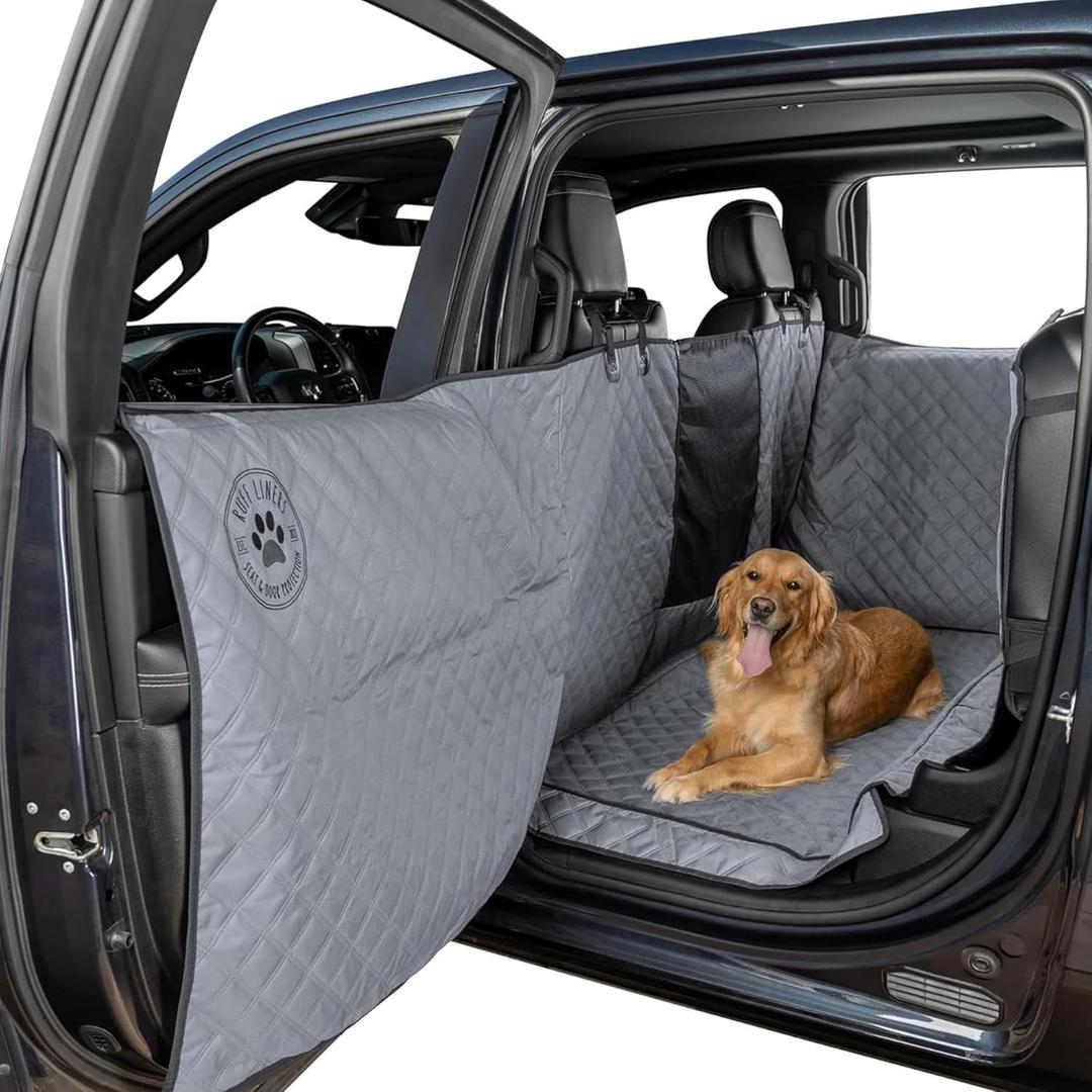 Dog Seat Cover for Back Seat, XL 2024 Gray  Fits FullSize Crew Cab Trucks with FoldUp Seats  Waterproof, Heavy-Duty, NonSlip, & Machine-Safe  ScratchResistant Dog Hammock for Truck