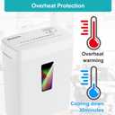 Woolsche Paper Shredder, P-5 Security Level, 5-Sheet Micro Cut with 3.43-Gallon Basket, Durable & Fast with Jam Proof System, Paper Shredder for Home Office (ETL)
