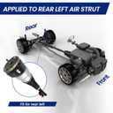 Air Strut Rear Left Compatible with 2013-2020 Mercedes S-Class W222 Mercedes Maybach X222 Shock Absorber OEM 2223205313 2223207313 2223202513 A2223201138