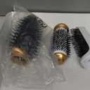 6 in ONE Blow Dryer Brush, Curling Wand Hair Styling Tools Set, Ionic Hot Air Hair Dryer, Massage Oval Hair Dryer, Left&Right Hair Curlers 100-120V