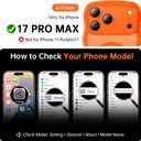 3 in 1 Magnetic for iPhone 17 Pro Max Case, Cute Wavy [Full Camera Protection][Fit for MagSafe] 1X Screen Protector+1X Wrist Strap, Anti-Slip Trendy Women Girly Case for iPhone 17 Pro Max 6.9", Orange