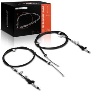 A-Premium Rear Driver and Passenger Side Parking Brake Cable Assembly Compatible with Honda, Acura Models: Pilot 2003-2009, MDX 2003-2006, 2-PC Set - Replace# 47560S3VA11, 47520S9VA02