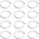 E27 to E14 Lamp Shade Adapter Ring, 12 Pack 42mm to 29mm Lampshade Converter Ring, White PP Plastic Light Shade Replacement Parts