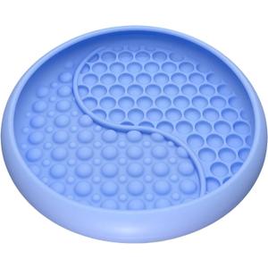 Lick Mat for Dogs, Silicone Slow Feeder Licking Mat with Non-Slip Suction Cups, Freeze-Friendly Lick Bowl for Enrichment Play, Anxiety Relief & Keeps Busy (8.0" x 1.4" Light Blue)