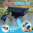 XL Universal Wind-Resistant Chair Umbrella Canopy, Extra Large Foldable UPF 50+ Sun Shade Attachment with Adjustable Clamp, Fits Most Beach, Camping, Lawn, Sports, Zero Gravity Chairs, Wheelchairs