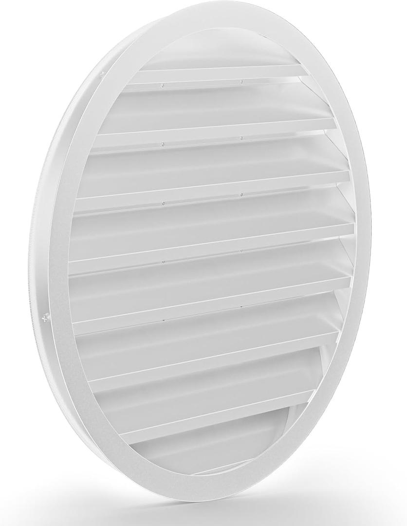 Hon&Guan 18 Inch Round Aluminum Gable Vent with Screen for Attic & Shed