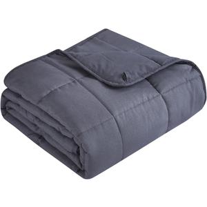 Topcee Weighted Blanket (3 Lbs, 36" x 48") Cooling Throw Heavy Blanket for Sleeping Apply to 20-40 Lbs, Soft Thick Breathable Blanket with Glass Bead, Easy Care (00-Dark Grey)