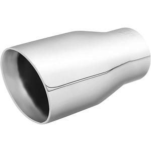 Double Wall Exhaust tip - 2.5" ID x 3.5" OD x 7"L - Weld On Muffler Tail Pipe Stainless Steel to give Chrome Effect