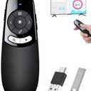 Presentation Clicker for TV LED LCD Screen Digital Presentation Clicker w Magnifier Highlight,2 in 1 Type C Presenter Remote Pointer Wireless with Volume Control for Classroom Teacher Projector Mac