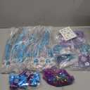 Cholemy 12 Sets Snowflake Wand and Crown Princess Goodie Bags Stuffers Fillers Blue Purple Snowflakes Birthday Supplies with Bracelet Necklace Earrings Rings Tattoo Stamp Silver Heart Jewelry