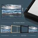 ERQINHUA Large Wall Decor For Bedroom Wall Art For Living Room Office Decor Blue Beach Sea Wave Paintings Sunrise Ocean Seascape Wall Pictures Canvas Artwork Modern Home Decor Black Frame 30x60 In
