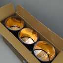 Wellmet Lamp Shades,Small Chandelier Shades ONLY for Candle Bulbs,Clip-on Drum Lampshades,Set of 6, 5.5"x 5.5"x5",Black Gold