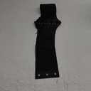 XZQTIVE Black Corset Waist Belt for Women, Wide Elastic Tie Waspie Belt for Dresses 4.7inch