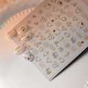 Gold Nail Art Stickers 5D Embossed Gold Nail Stickers Star Nail Decals with Heart Moon Bow Design Self Adhesive Nail Stickers Gold Star Nail Art Supplies for Women Manicure Nail Art Decorations