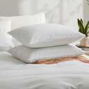 White Duvet Cover Full Size, 100% Washed Cotton Linen Like Bedding Set with Zipper Closure (No Comforter), 80x90 Inches