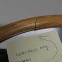 sawsile Round Wood Mirror 24" Natural Circle Wooden Nursery Farmhouse Rustic Decorative Large Wall Mirror for Bathroom,Living Room, Fireplace,Hallway