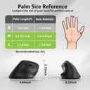 Acer Ergonomic Mouse Wireless, Vertical Computer Mouse for Office, Ergo Mice Rechargeable for Medium to Large Sized Hands, 2.4GHz USB Receiver, 800/1200/1600 DPI, 6 Buttons for Laptop, PC and Desktop