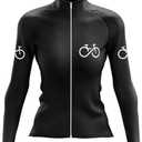 Women's Long Sleeve with 3 Rear Pockets (Black, L)