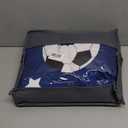 URBONUR 4Piece Toddler Bedding Set Ultra Soft Sports Series Baseball Football Basketball Boys Toddler Comforter Set Navy Includes Comforter, Flat Sheet, Fitted Sheet and Reversible Pillowcase, 52'' x 28''