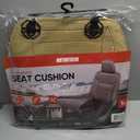 Motor Trend Seat Covers for Cars Trucks SUV, Faux Leather Beige Padded Seat Covers with Storage Pockets, Premium Interior Car Seat Cover, 2 x Front Seat Covers