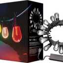 GE Cync Dynamic Effects Smart Cafe Lights, Color Changing Patio String Lights, Compatible with Alexa and Google, 48ft