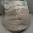 Large Laundry Hamper, Tall Woven Storage Basket for Blankets, Cotton Baby Nursery Hamper, Toys and Dirty Clothes in Bedroom and Living Room Organizing - 58L Brown & White