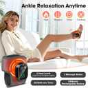 Cordless Ankle Massager for Pain Relief, Heated Ankle Massager, Foot Massager for Neuropathy, Ankle Heating Pad, Foot Heating Pad, Heated Foot Massager, Single One, Grey