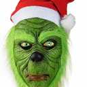 Christmas Costume Mask Green Cosplay Mask Adult The Christmas Costume Mask