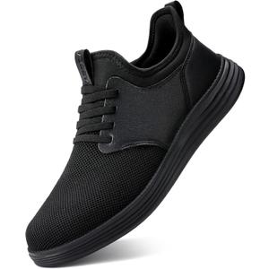 VILOCY Men's Slip On Casual Dress Shoes Hands Free Fashion Sneakers Mesh Tennis Walking Work Shoes Comfortable Breathable Lightweight Non Slip (11, All Black)