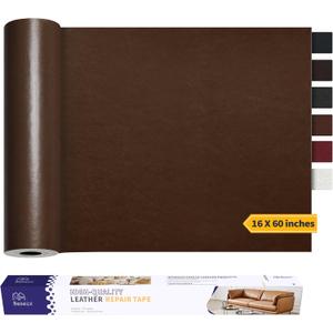 Besezx Leather Repair Patch Tape Kit, Self Adhesive Leather Repair for Furniture, Couch, Sofa, Car Seats,Office Chair,Vinyl Repair Kit.60inx16in (Vintage Brown)