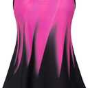 Arolina Tankini Swimsuits for Women Tummy Control Two Piece Bathing Suits Flowy Swim Tops with Boy Shorts (18 Plus, Rose Red)