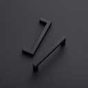 Ravinte 10 Pack Black Drawer Pulls - 3.5 Inch Slim Square Bar Kitchen Handles Matte Black Cabinet Pulls