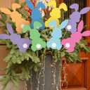 24 Pcs Large Easter Decorations Indoor Bunny Easter Tree Picks Rabbit Decorations for Tree Topper Home Office Party Vase Decor Ornaments (Multi Color)