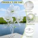 3Pcs 5.5ft Giant Flower Decoration with Stand Base Artificial Silk Gauze Flower Decoration for Wedding Outdoor Party Birthday Home Garden Backdrop Decorations