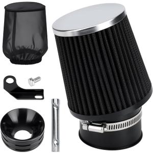 Upgraded Mini Bike Air Filter Adapter Kit with Dust Cover for Predator 212cc 196cc 224cc 6.5HP for Coleman CT200U BT200X B200R KT196 for Honda GX160 GX200 Clone Engine Go Kart Performance Parts