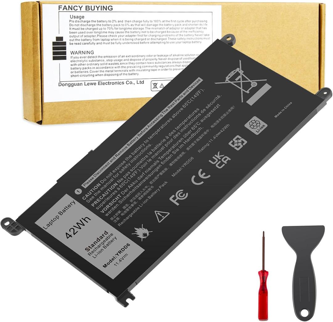 YRDD6 Battery for Dell Inspiron 5591 7586 5491 5481 5482 5485 3310 2-in-1 15 3582 3583 3593 3584 5590 5593 5594 5585 5598 14 3493 5493 5480 3793 Vostro 3491 5481 5581 5490 5590 0YRDD6 01VX1H 0VM732