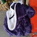 Bedsure GentleSoft Sherpa Fleece Twin Size Blanket for Couch, Non-Heated, Thick and Warm Throw Gifts for Women and Girls, Soft Fuzzy Plush Twin Blanket for Winter, Purple, 60x80 Inches