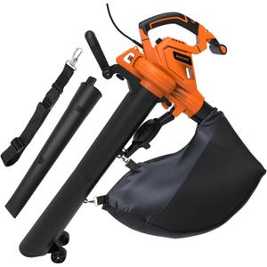 GARCARE 3-in-1 Electric Leaf Blower Vacuum & Mulcher Corded 500 CFM 200 MPH