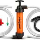 HORUSDY Multi-Use Siphon Transfer Pump Kit Hand Fuel Pumps for Gas Oil Water with Air Hose, Portable Manual Fuel Transfer Pump for Boat, Car, RV, Emergency, Lawn Mower Fluid Drainage